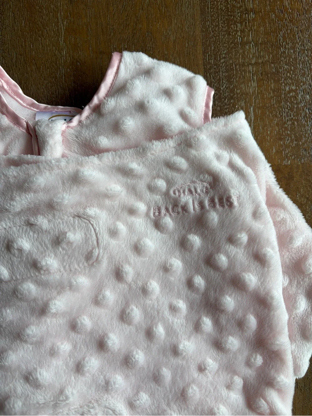Halo Pink Baby Sleep Sack with Textured Dots